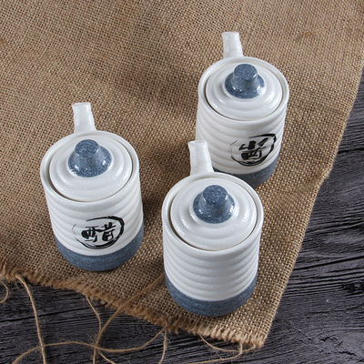 Snowflake glaze Japanese ceramic oil pot, vinegar pot, soy sauce pot, creative restaurant cooking seasoning bottle, Japanese style and Japanese style Specification image