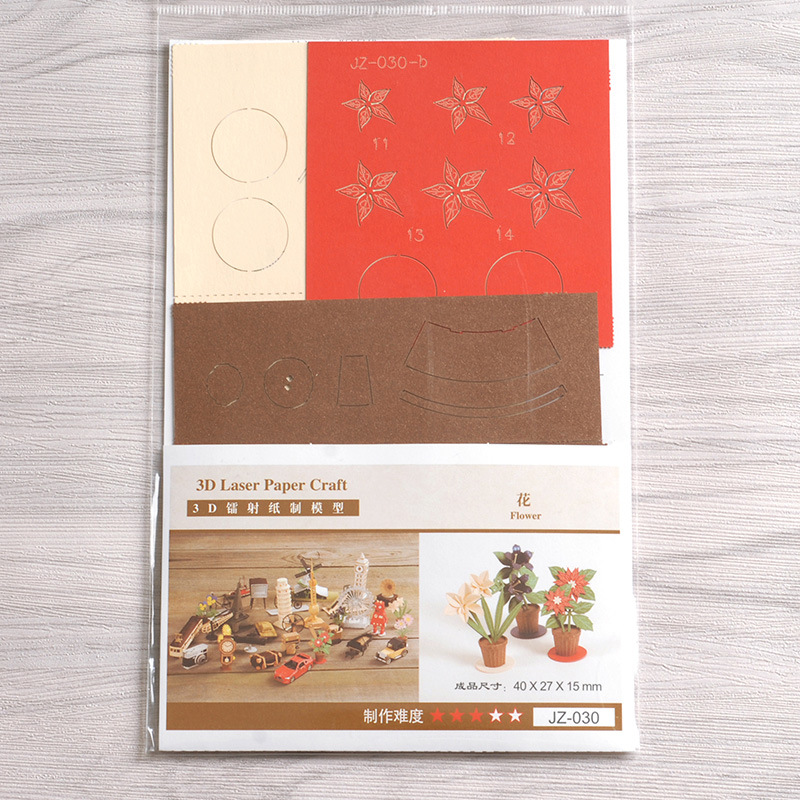 Yihe Nuoyi DIY Three-dimensional Paper Flower potted Plant Handcrafted Miniature Mini 3D Laser Paper Model - Flower Application Scenario