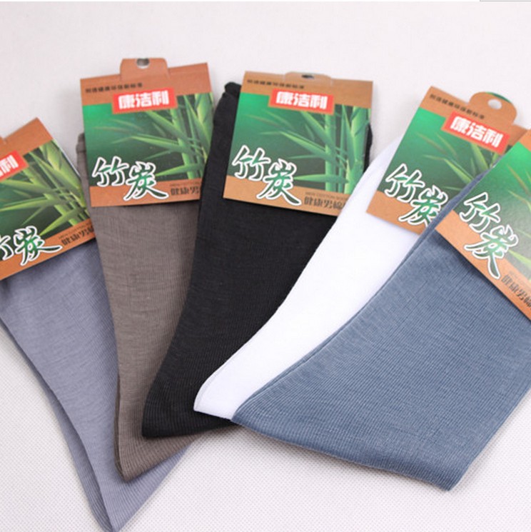 Independent bag summer bamboo fiber men's socks solid color thin mid-calf socks men's socks manufacturer wholesale wholesale details Picture