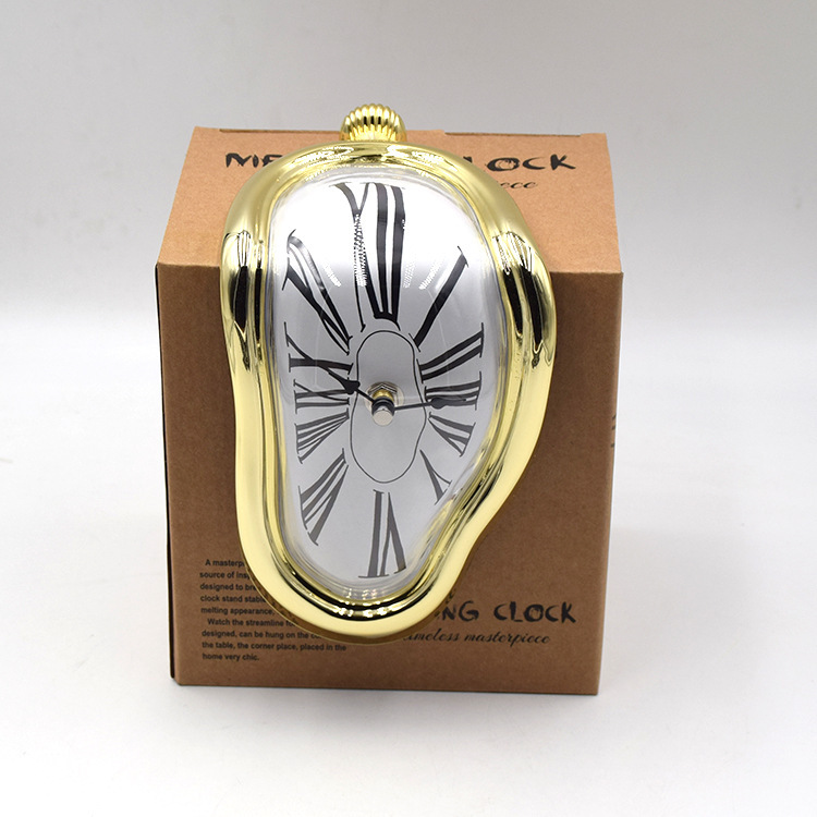 Creative Right Angle L-Shaped Bend Clock Fashion Melt Clock Roman Numeral Clock Abstract Fun Clock Twist Clock Specification drawing