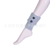 European and American knitted wool, Japanese and Korean boot covers, foot covers, leg guards, short, thick and coarse needle linen flower, two button sock covers for women Application Scenario
