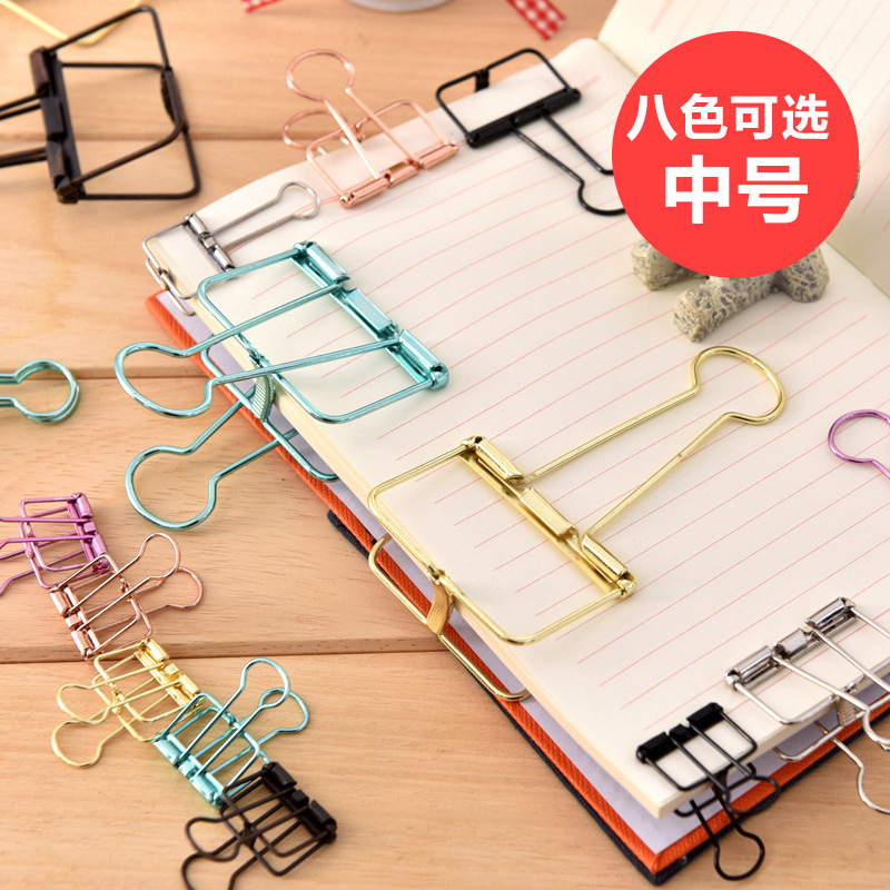 Special medium color storage color hollow long tail clip bill clip hand tent I-dovetail clip 8 colors optional