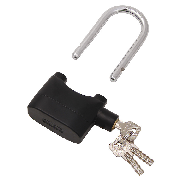Factory direct sales of all-copper core aluminum alloy alarm locks, padlocks, anti-rust and anti-theft locks, motorcycle locks, door locks and cabinet locks Specification image