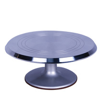 Manufacturers direct cake aluminum alloy turntable 12-inch decorating turntable baking tools DIY cake turntable pan view