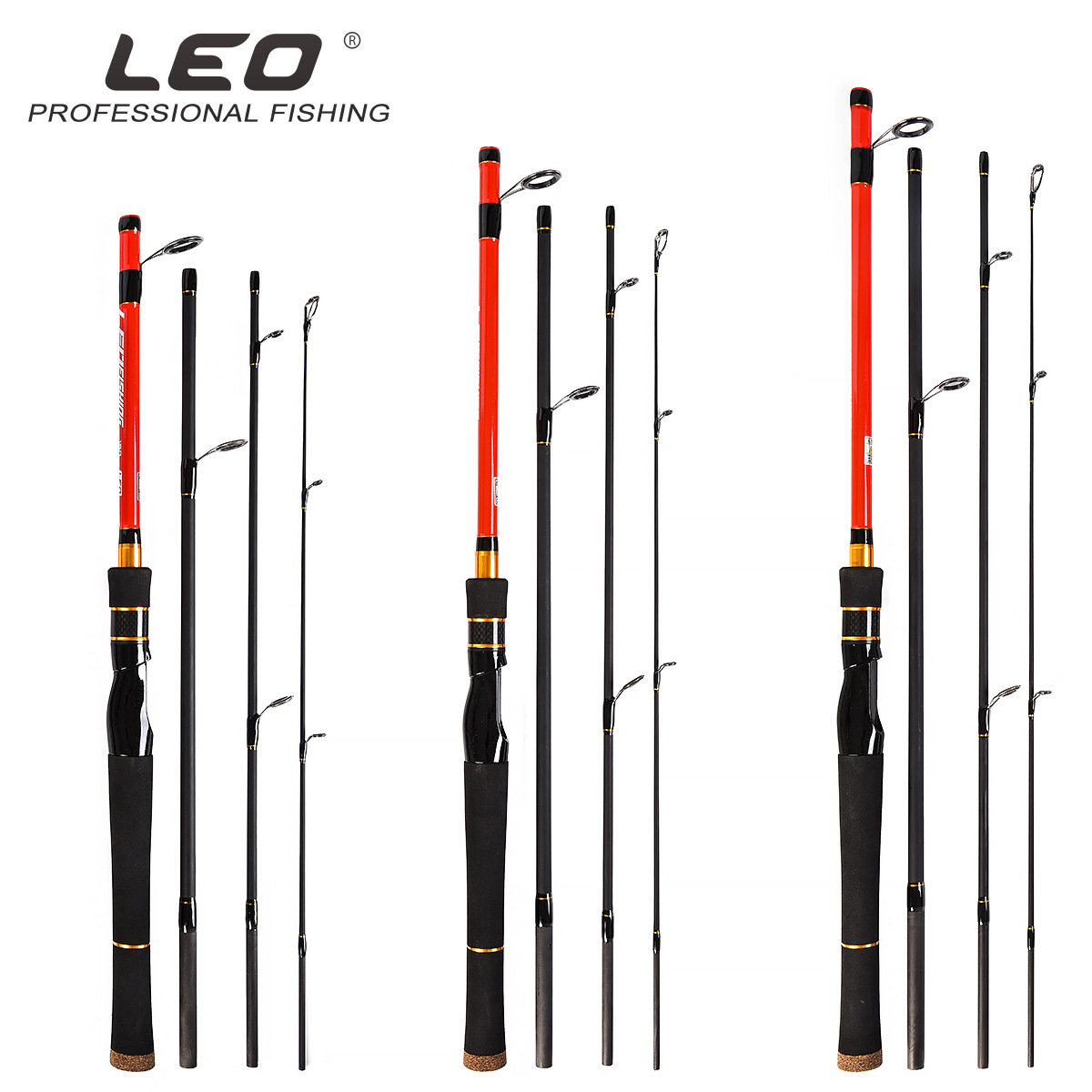27874 Leo/ Leo [Four Carbon Luya Rod] High Carbon Thunder Bass Fishing Rod Ultra Short Shrink Bait Rod Item Picture