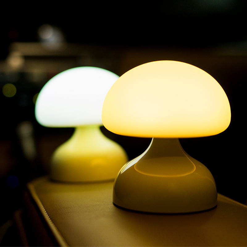 Creative LED mushroom-shaped night light, children's bedroom bedside milk feeding light, romantic and warm sleep light Application Scenario
