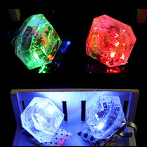 Diamond ring LED luminous ring diamond glitter ring simulation diamond bar booster props wholesale