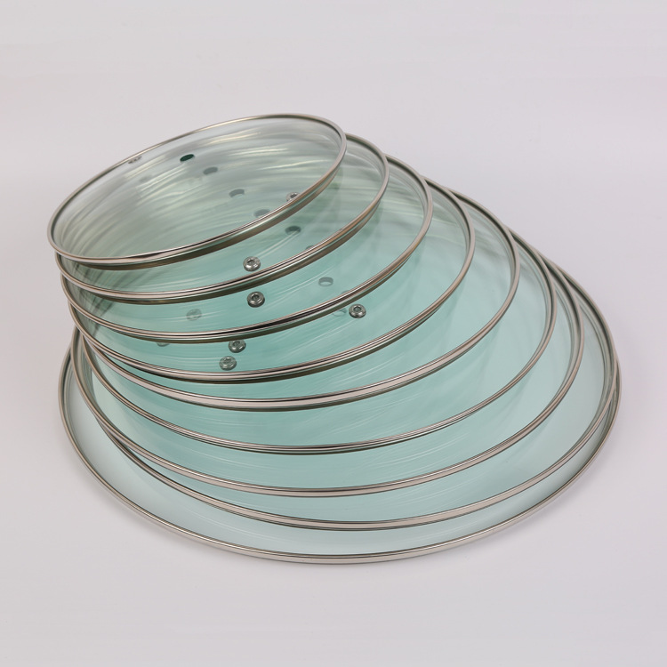 The manufacturer supplies G-shaped tempered glass LIDS, visible tempered glass LIDS, round pot LIDS, and glass that can be used to stand up and cover wok LIDS Specification image