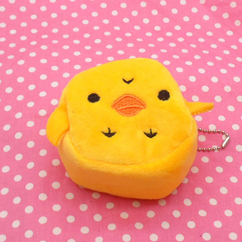 Creative embroidered plush toy, three-dimensional round coin purse, coin case, small gift for kindergarten children, prize with lanyard Application Scenario