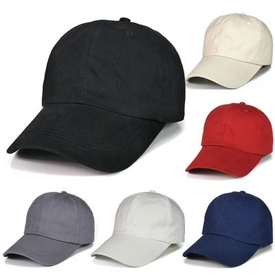 Blank plate baseball cap soft top non lined leisure cap Foreign trade European and American simple cotton cap embroidered logo for men thumbnail