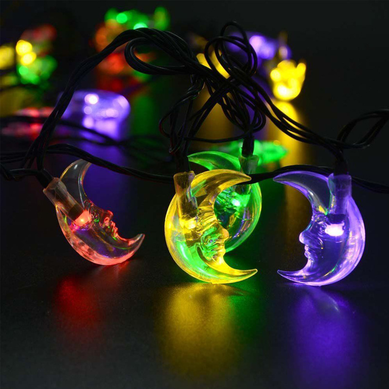 30LED solar light string, Moon Elder light string, rainproof outdoor Christmas landscape courtyard colorful lights details Picture