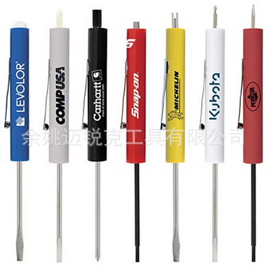 2-In-1 Promotional Gift Double-Head Pen Pocket Screwdriver Flat-Head Cross Double-Head Pen Hanging Screwdriver details Picture