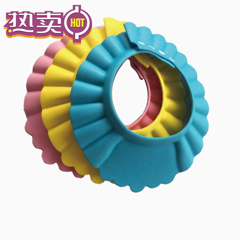Baby waterproof cap Baby shower cap Baby shampoo cap Baby bath cap EVA material baby shampoo cap details Picture