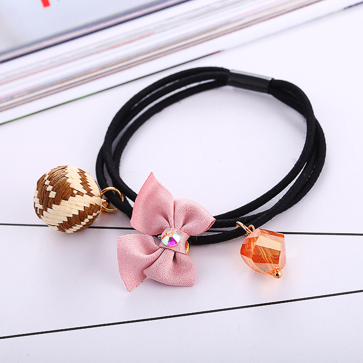 Cordón de pelo de alta elasticidad aros de pelo de buena calidad cordón de cabeza de flor de hierba concisa adorno de pelo coreano adorno de cabeza de versión coreana dulce flor de cabeza Specification image
