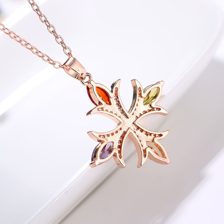 New European and American jewelry for women, colorful zircon necklace, sweater chain, cross necklace, one piece of women's jewelry for sale Application Scenario