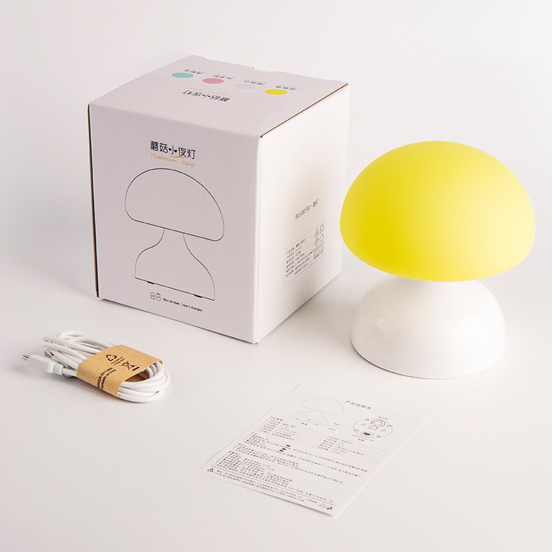 Creative LED mushroom-shaped night light, children's bedroom bedside milk feeding light, romantic and warm sleep light Item Picture