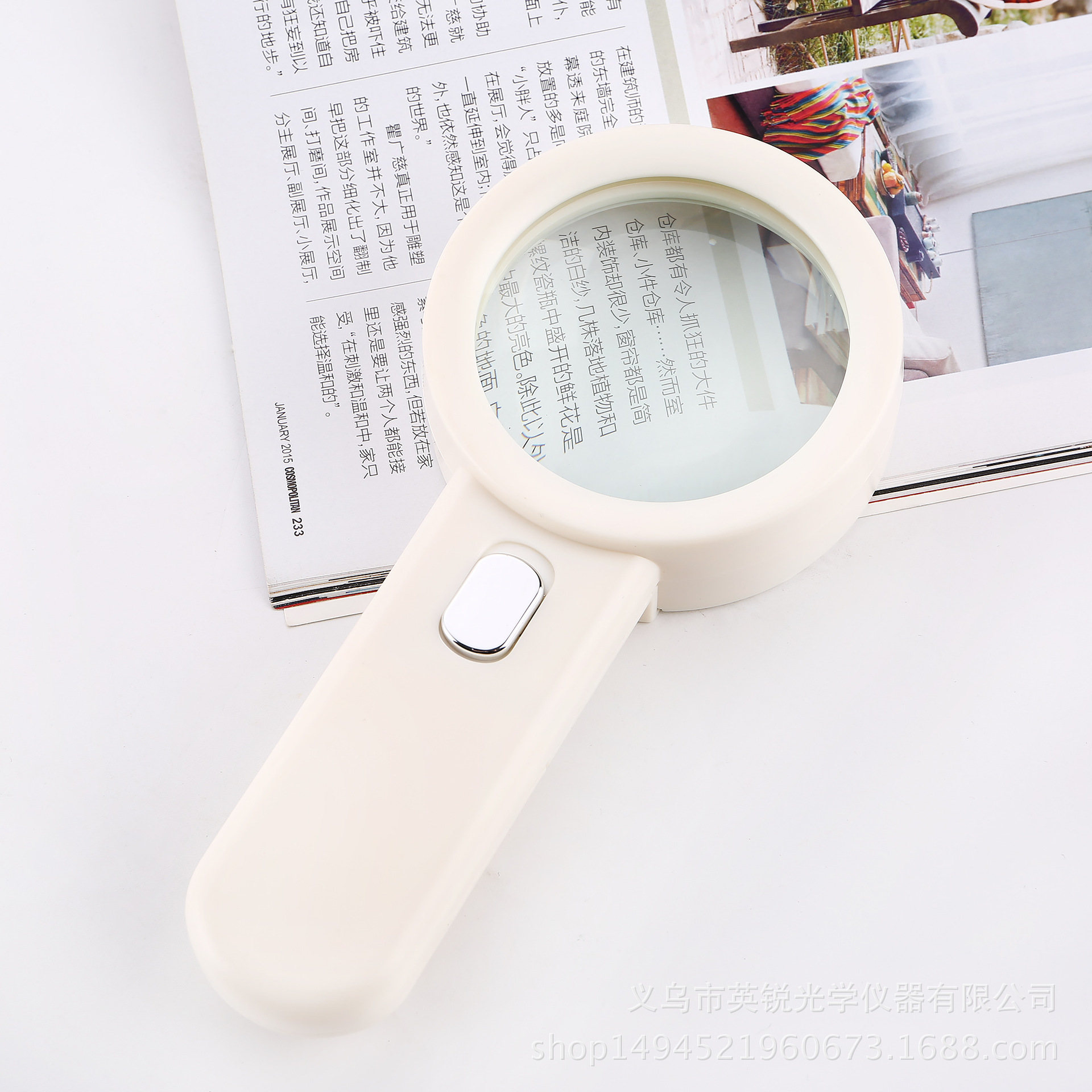 2017 Model 10x Light-equipped double-layer optical lens LED lamp UV banknote inspection magnifying glass, Antique Appreciation jewelry mirror Specification image