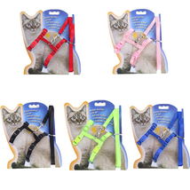 爱尚宠 现货供应猫用工字型胸背带 尼龙猫带牵引绳猫咪牵引带批发