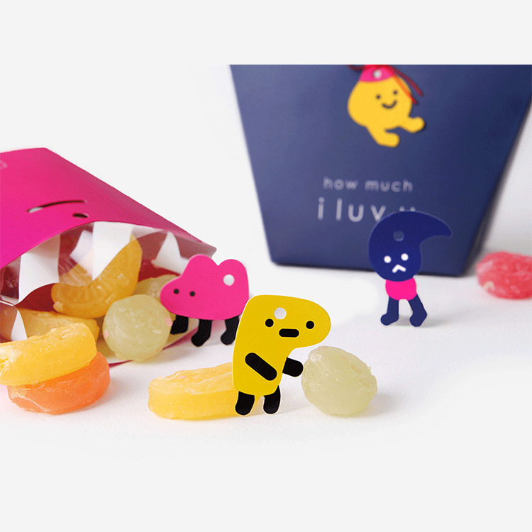 Bright Color Flower Tea Gift Box Spot Cartoon Fashion West Point Box Candy Nougat Cardboard Bag Specification drawing