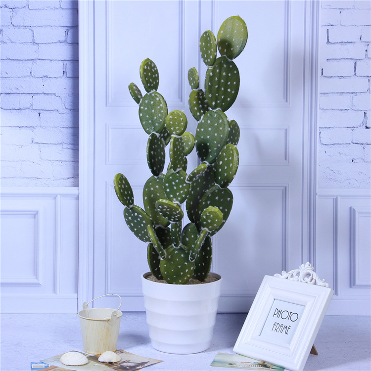 Simulation Cactus Indoor Plant Potted Fairy Column Man Fake Prickly Pear Succulent Plant Small Bonsai Application Scenario