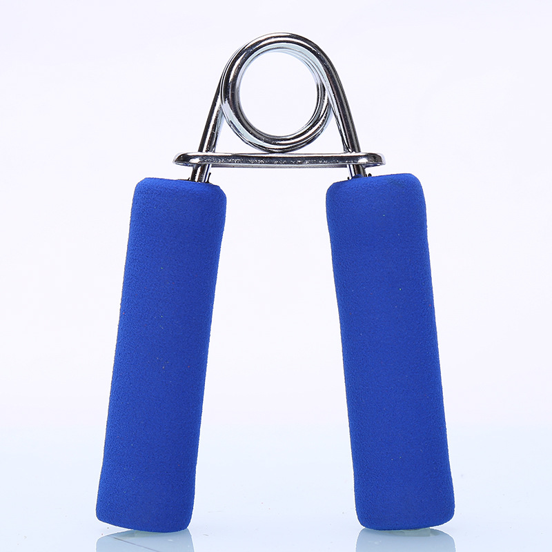 Wholesale of portable home fitness single-color grip strength trainers with foam handles, grip strength rings and spring finger exercise grip strength trainers details Picture