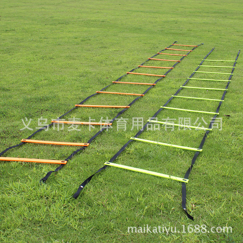 厂家供应足球训练敏捷梯/速度梯子/灵敏梯/训练跳格软梯8米16节等产品图