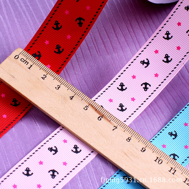 Color Printing Small Stars Plain Ribbon 25Mm Printed Multi-Color Thread With Diy Handmade Jewelry Braid Ribbon details Picture