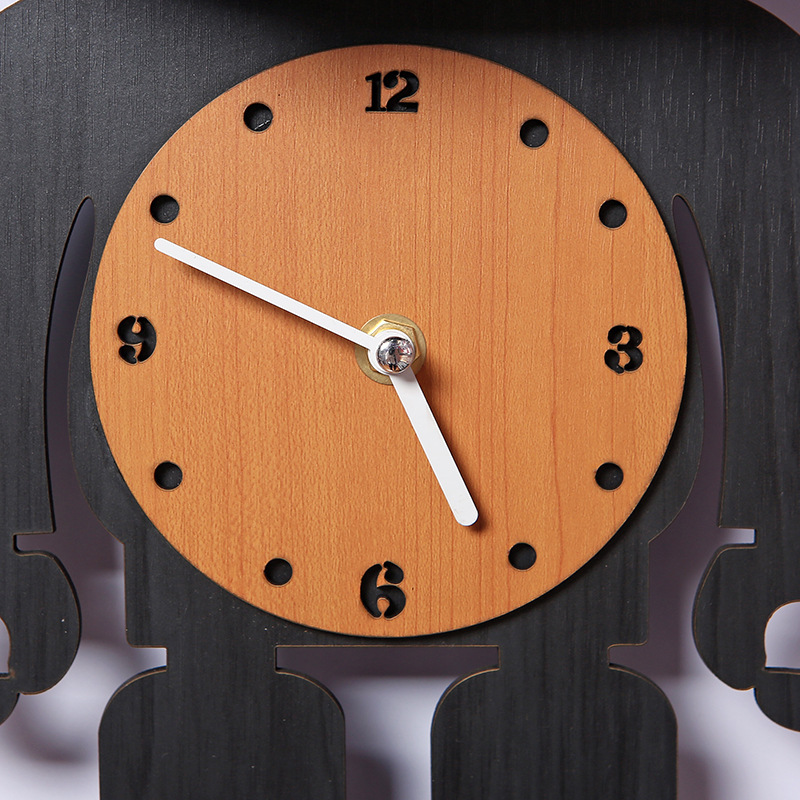 Wholesale Of 2019 New Fashionable Home Decorative Wall Clocks With Creative And Personalized Diy Cartoon Animal Shape Decorations Specification drawing