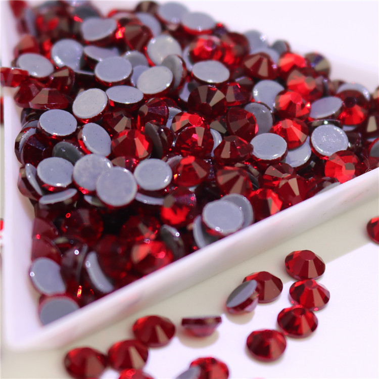 Red Color Glass Hot Diamond Manufacturers Spot Diy Nail Clothing Accessories Flat Rhinestones Wholesale Specification drawing