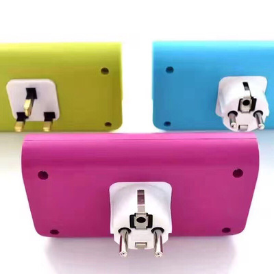 ج 1 مقبس سياحي محول مفاتيح مفاتيح مستقلة وشحن هواتف 2USB details Picture