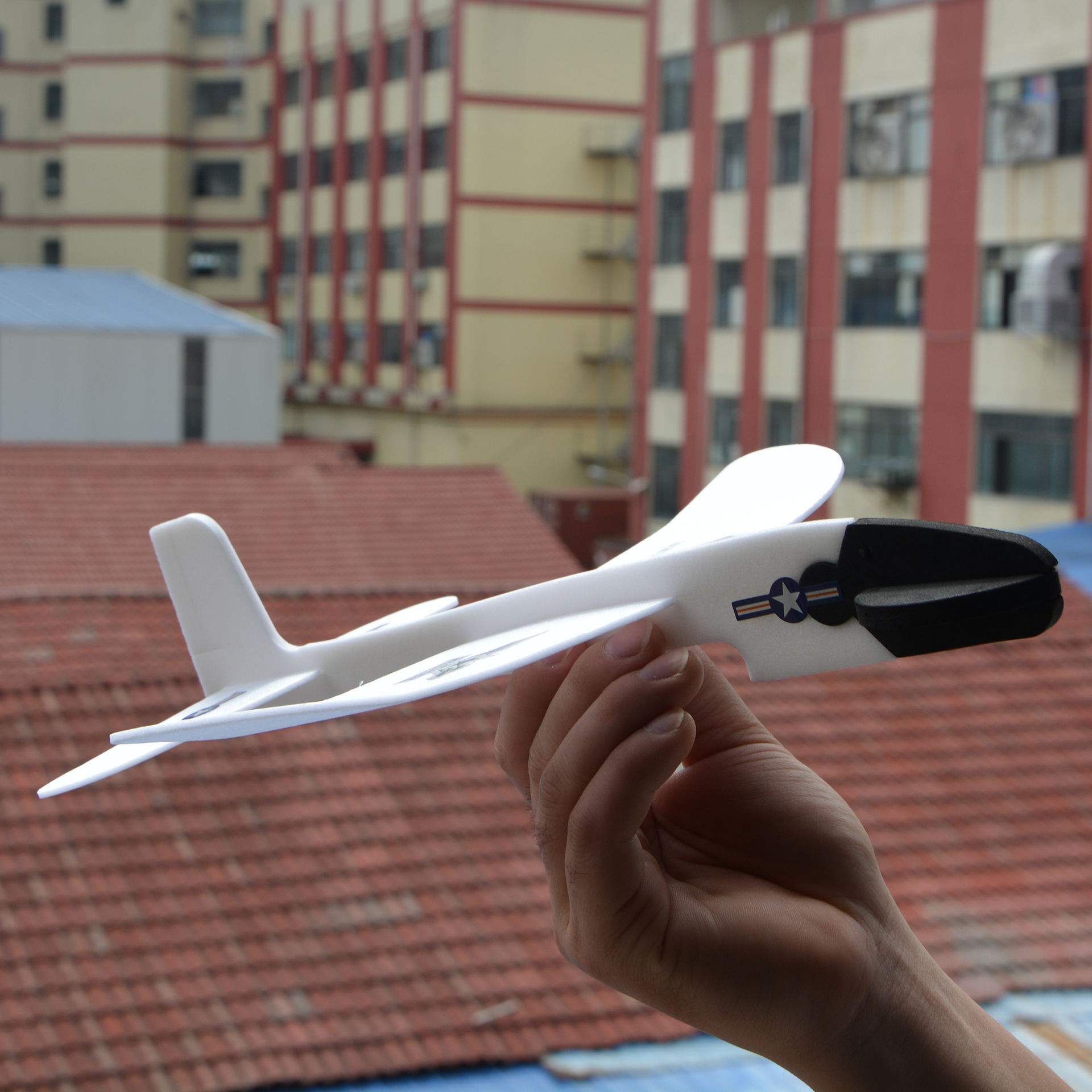 Children's model aircraft, foam aircraft, hand-thrown glider, outdoor assembly, hand-thrown aircraft model, foam aircraft model Item Picture
