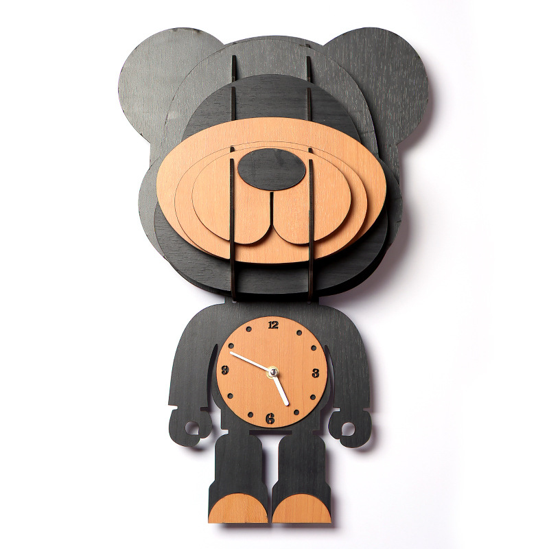 Wholesale Of 2019 New Fashionable Home Decorative Wall Clocks With Creative And Personalized Diy Cartoon Animal Shape Decorations