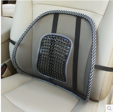 厂家直销加粗钢丝皮钉腰靠夏季清凉冰丝按摩腰靠靠垫网布腰靠批发