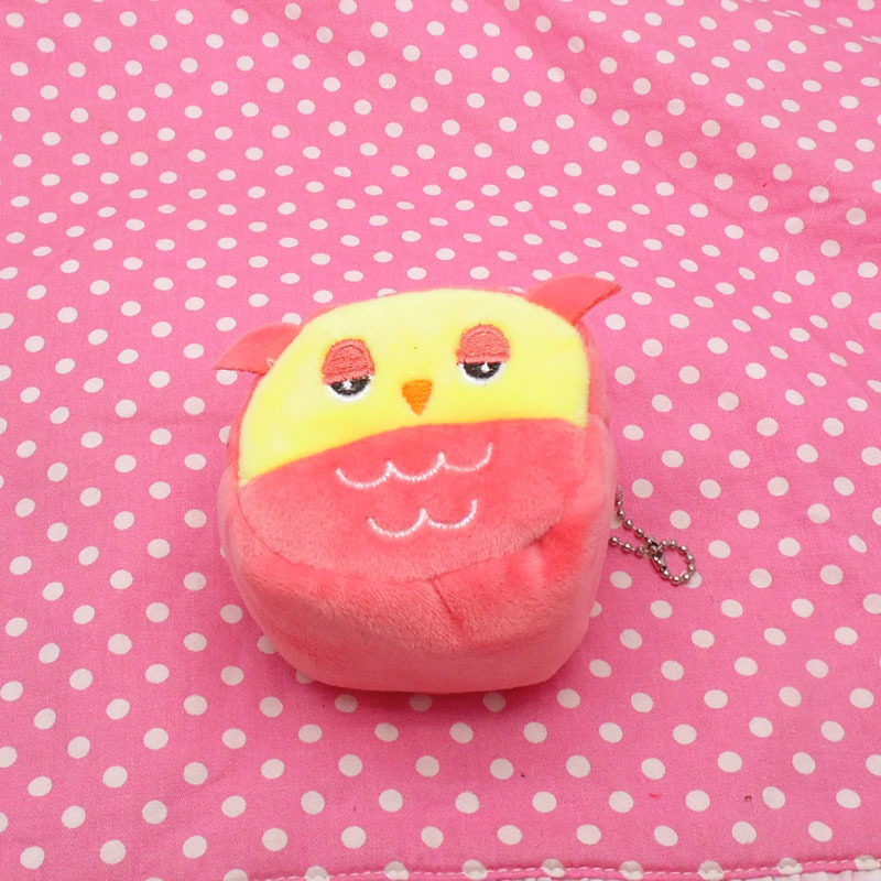 Creative embroidered plush toy, three-dimensional round coin purse, coin case, small gift for kindergarten children, prize with lanyard Specification image