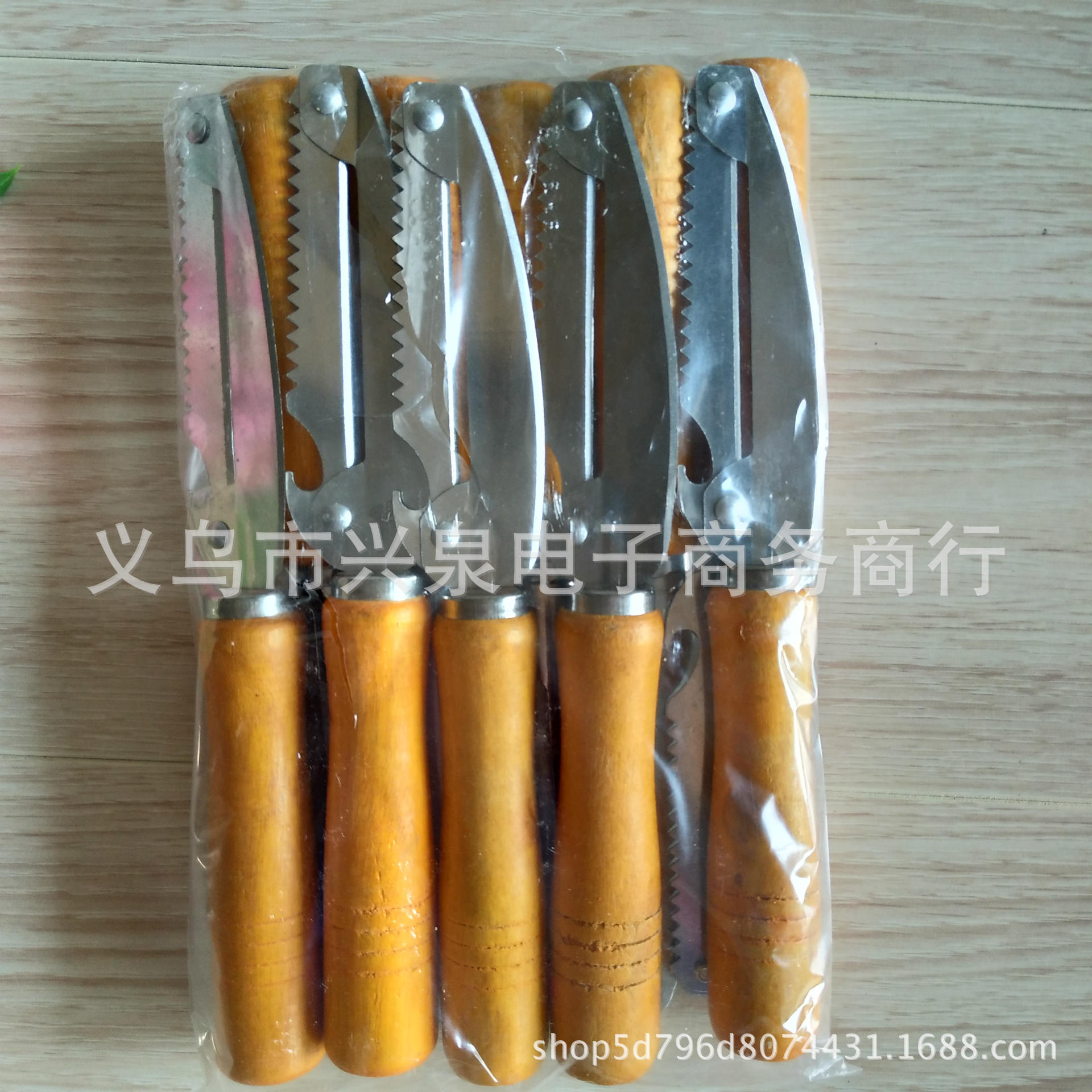 【 Zone 2-10 】 Wood fruit knife 2000 yuan per box, three-purpose peeler, multi-functional wood handle peeler, peeler, potato peeler details Picture