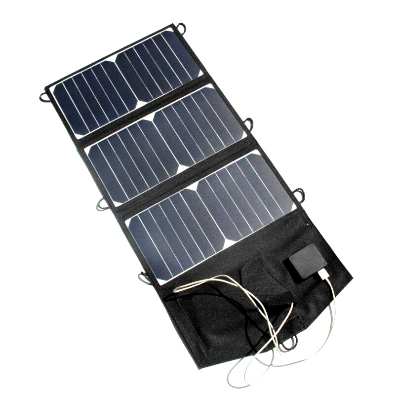 Portable folding 21W solar charger, mobile phone power bank, power bank, high-efficiency solar panel details Picture