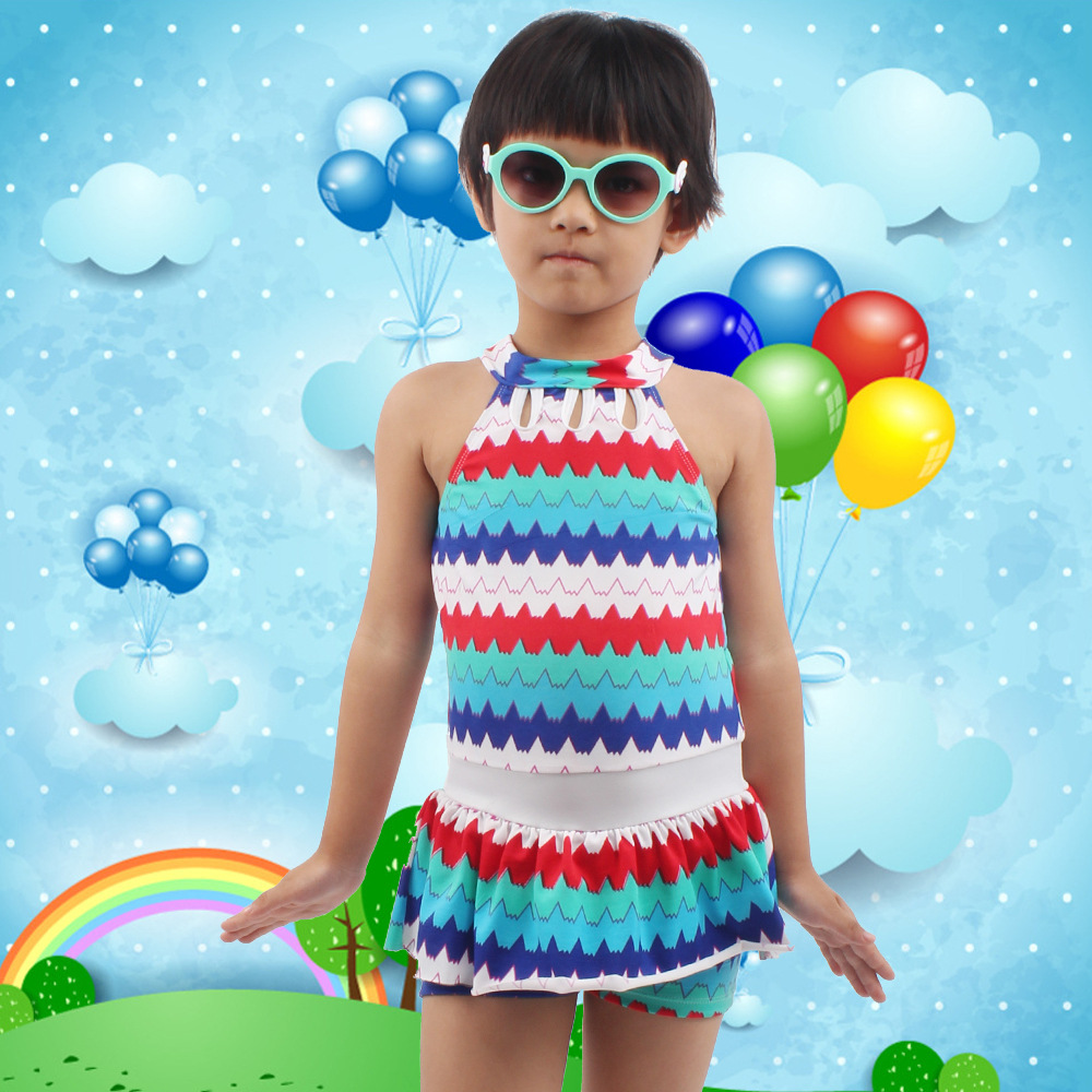 New Children's Swimsuit Girls Korean One-Piece Dress Type Medium And Large Children's Swimsuit Princess Students 6-10 Years Old Swimsuit details Picture