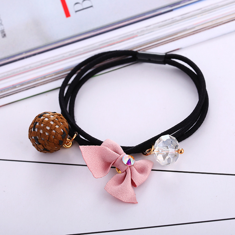 Cordón de pelo de alta elasticidad aros de pelo de buena calidad cordón de cabeza de flor de hierba concisa adorno de pelo coreano adorno de cabeza de versión coreana dulce flor de cabeza details Picture
