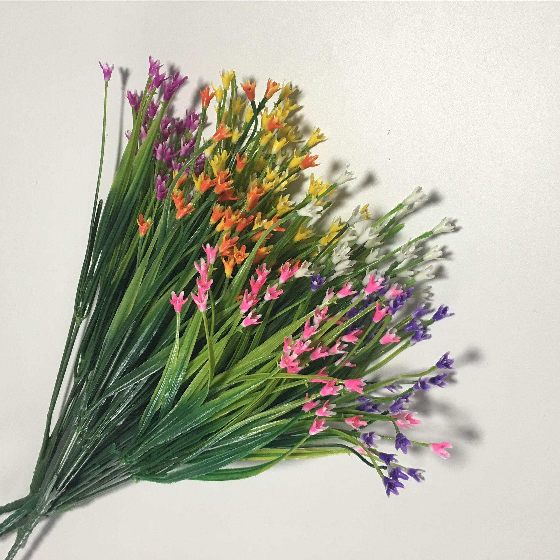 Simulation flower fake flower plastic flower manufacturers direct sales of seven head water grass star star wholesale details Picture