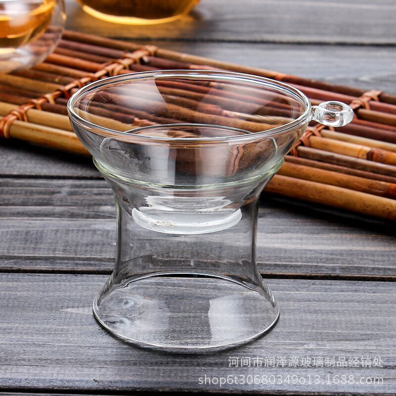 Kung fu tea accessories Tea leak tea filter Tea rack filter tea tray wholesale high borosilicate glass fair cup