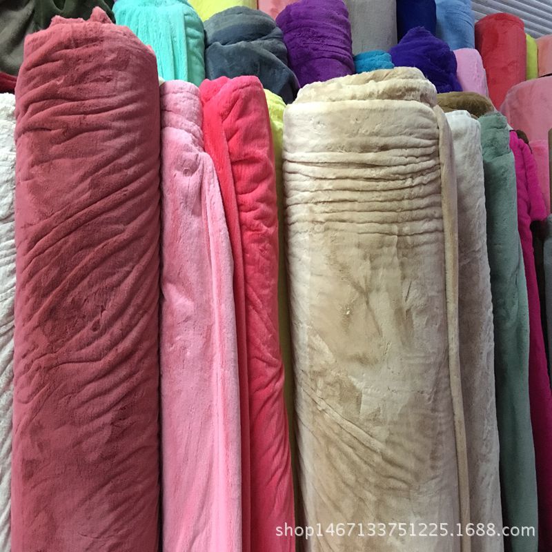 Wholesale of artificial fur, fur fabric, rex rabbit fur clothing, shawls, scarves, toys, ear muffs, wool velvet fabric Specification image