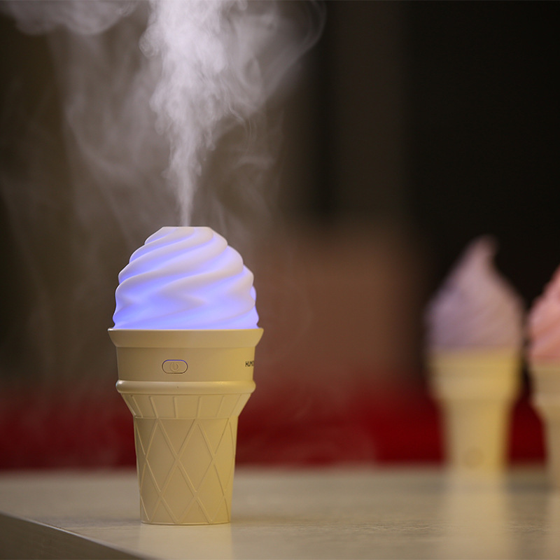 Creative Light Ice Cream Humidifier Manufacturers Usb Mini Indoor Car Desk Air Spray Humidifier Specification drawing