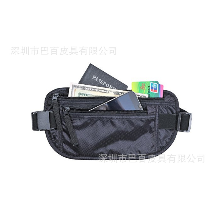 工厂定做新款腰包证件包 多功能户外跑步包 贴身运动腰包