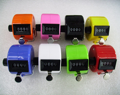 Mini color press manual counter, pedestrian flow statistics counter, hand press counter, 8 colors details Picture