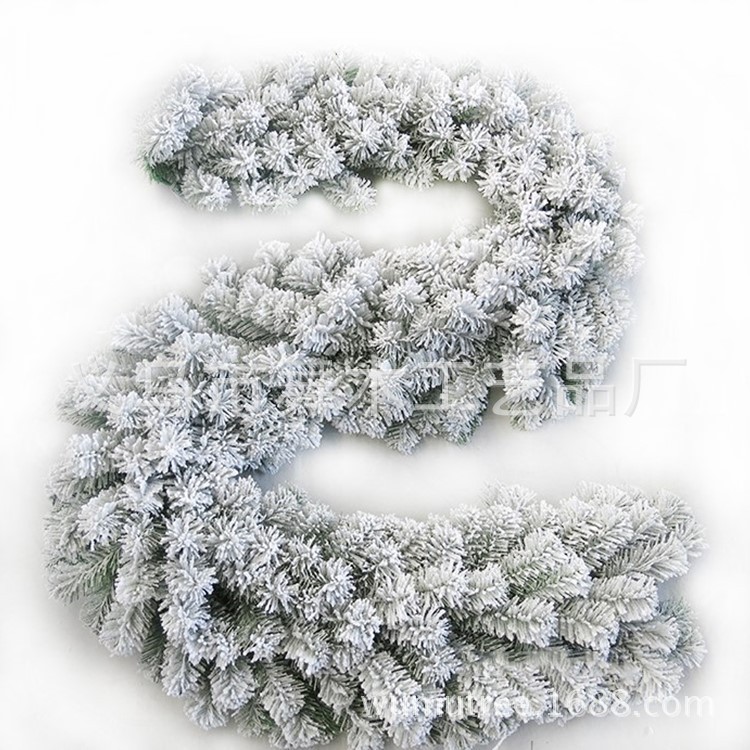 2.7M Christmas Decoration Rattan Pvc White Rattan With Dense Flocking Rattan Christmas Hanging Ornaments Specification drawing