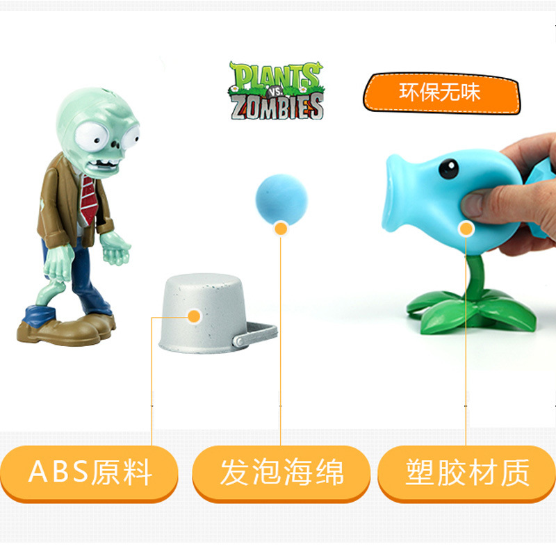 Rongdafeng Plant vs. Zombie Kid Doll Sunflower Glue Boy Puzzle Set wholesale toys details Picture