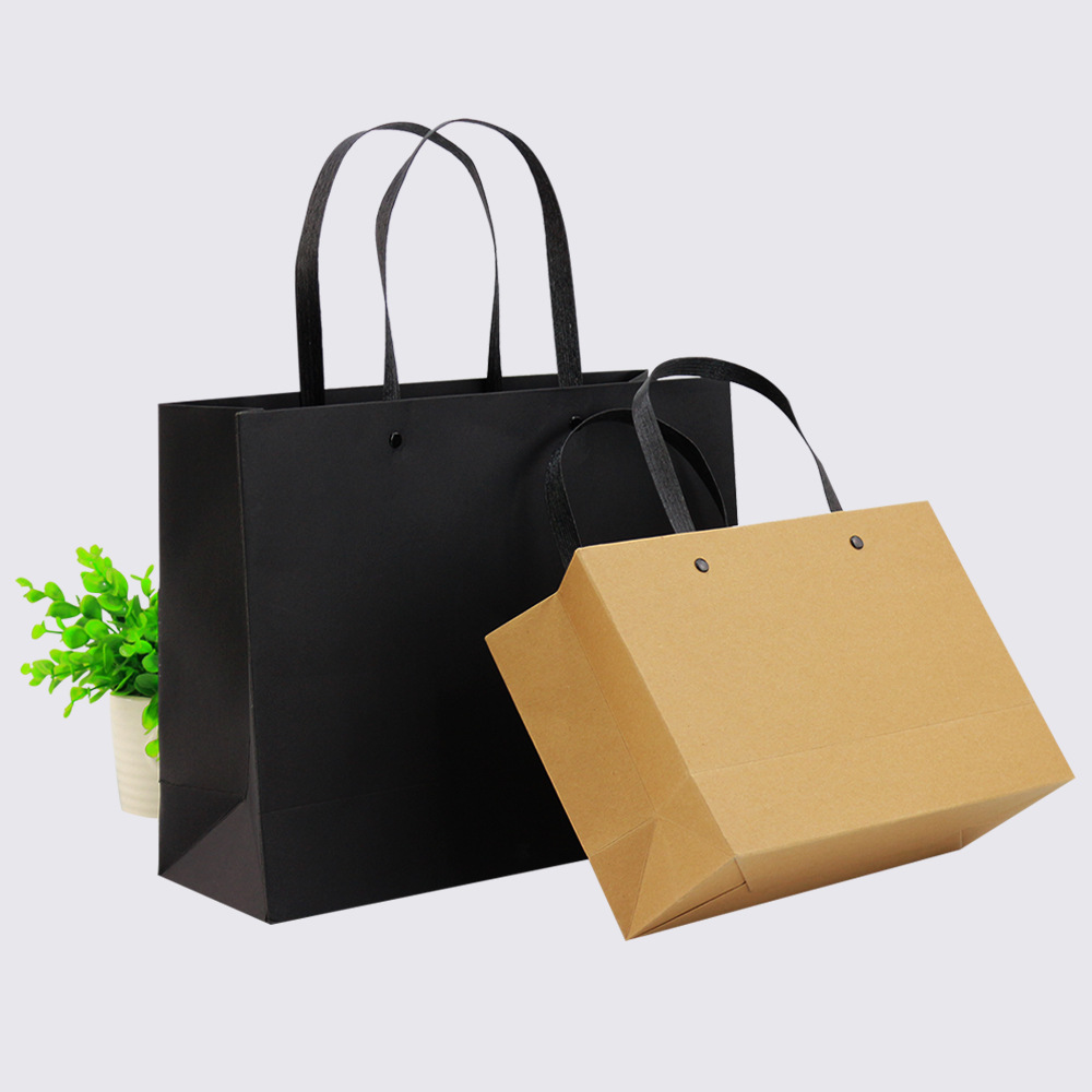 Kraft Nail Paper Bag Clothing Bag Tote Bag Solid Color Gift Shopping Bag White Card Paper Bag Corporate Culture Promotion Bag Specification drawing