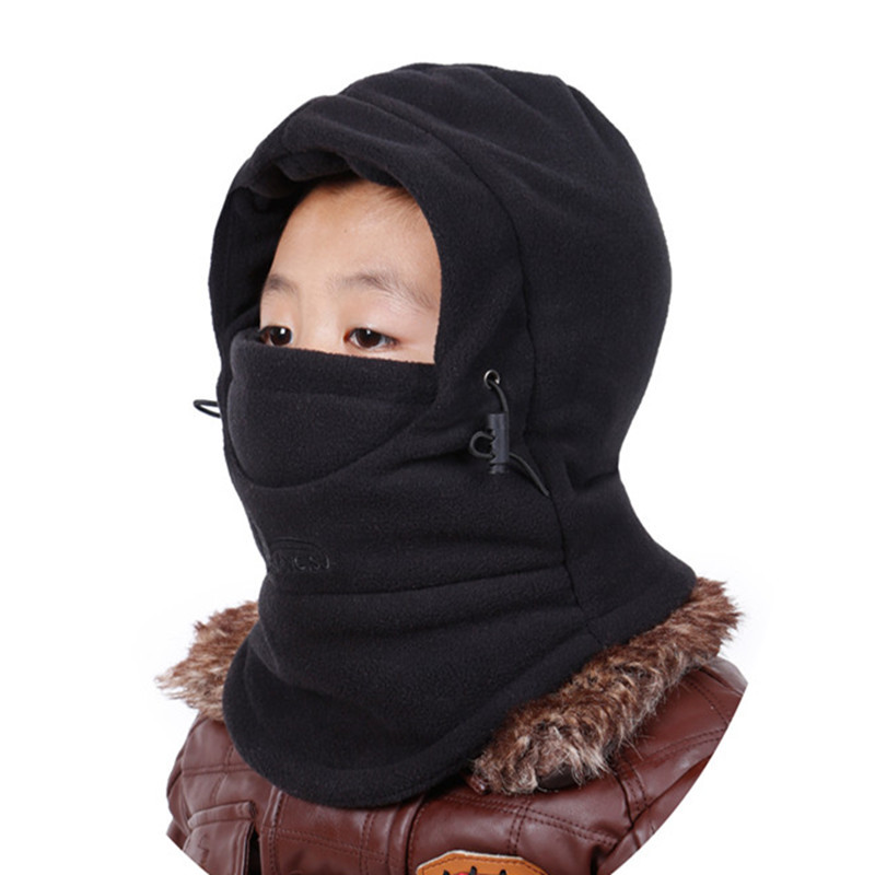 Hat Autumn And Winter Authentic Children's Bib Head Cover Double Thick Cold Warm Hat Children Go To School Windproof Hat Application Scenario