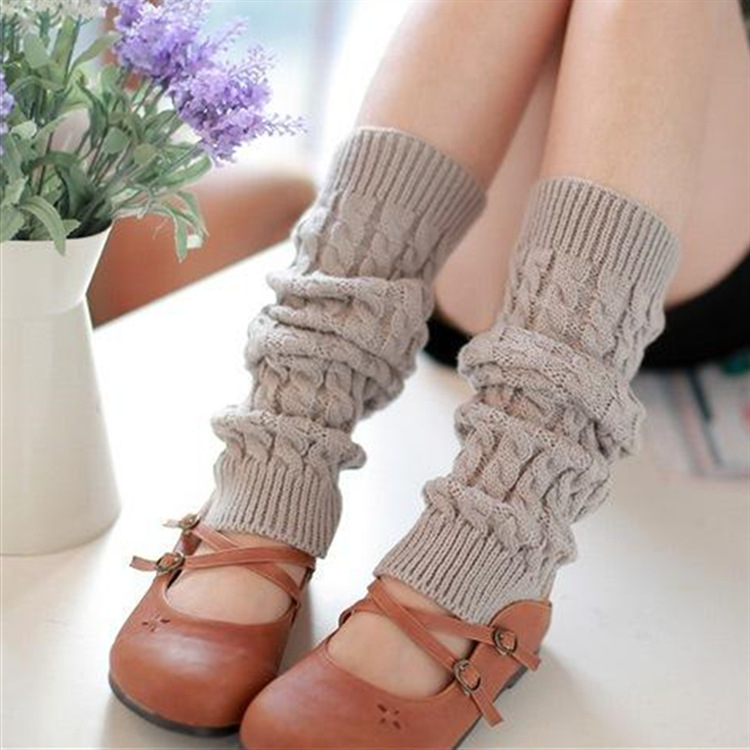 Wholesale of Korean-style knitted warm Japanese-style socks, woolen leg covers and over-the-knee socks from the manufacturer details Picture