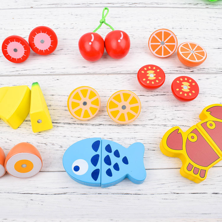 依旺切水果玩具木制玩具水果蔬菜切切看切切乐儿童过家家厨房玩具详情图4
